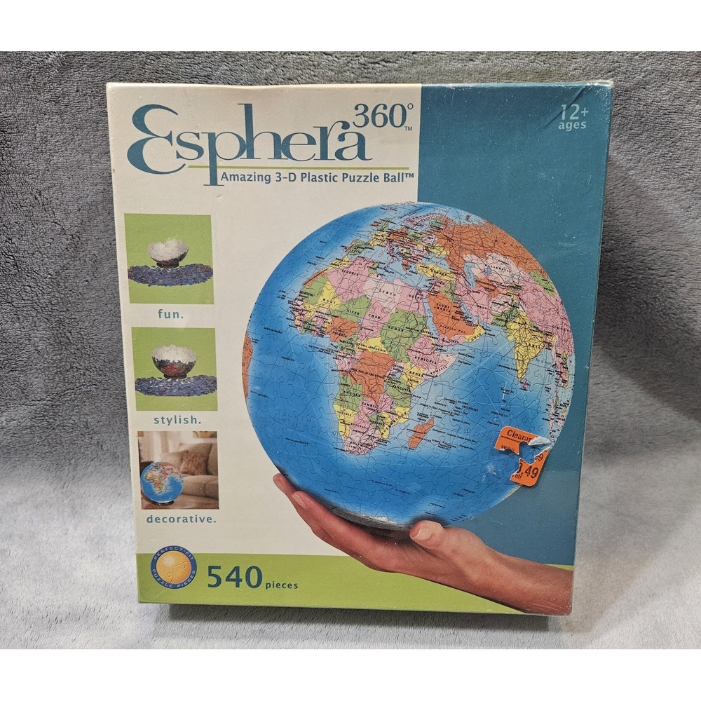 New and Sealed Esphera 360 3-D Plastic Puzzle Ball 540 Pieces -
